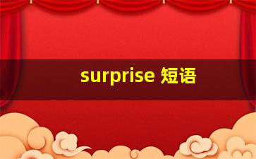 surprise 短语